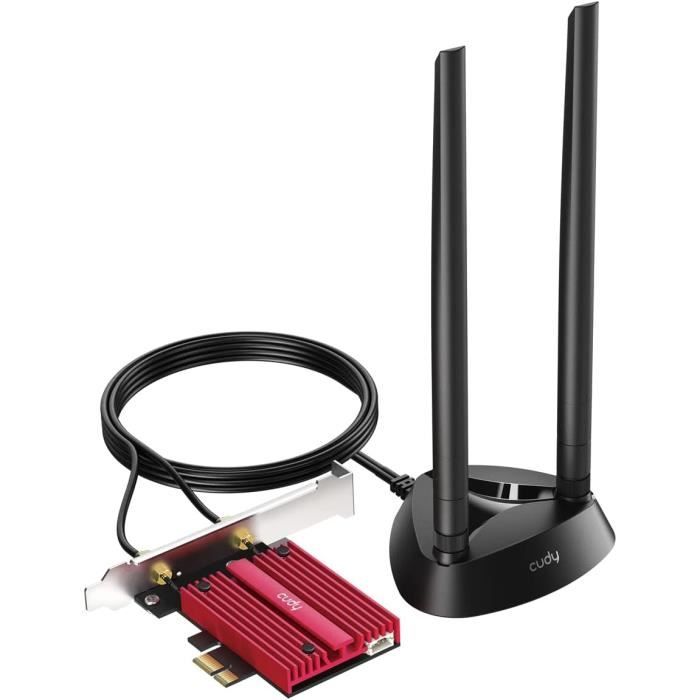 Carte WiFi PCIe Cudy WE9300S Wi Fi 7 Bluetooth 5.4 Antenne à gain élevé - vue 3