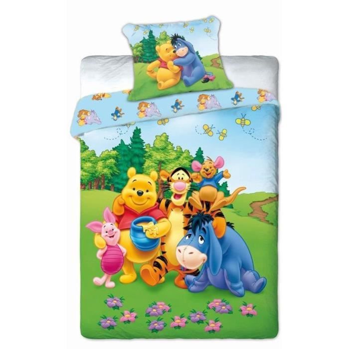 Winnie L Ourson Linge Lit Housse De Couette Taie Cdiscount Maison