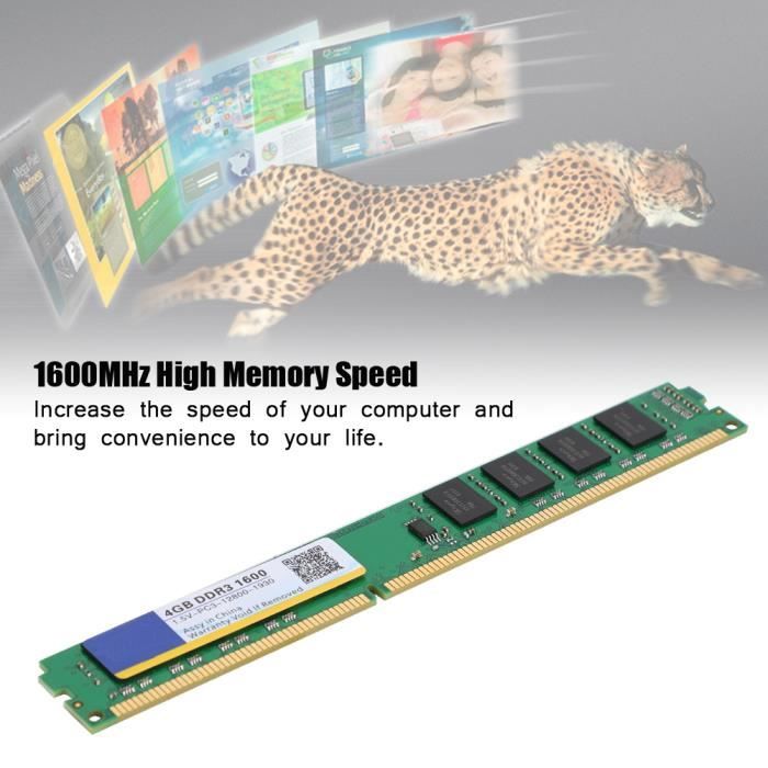 JNG RAM de mémoire de bureau xiede DDR3 1600 MHz 4G 240Pin pour carte ...