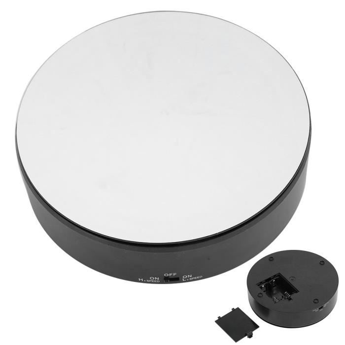 Plateau Tournant Motorisé 360° Pour Photographie - Table Rotative Avec Support Jusqu'à 3 Kg - Noir