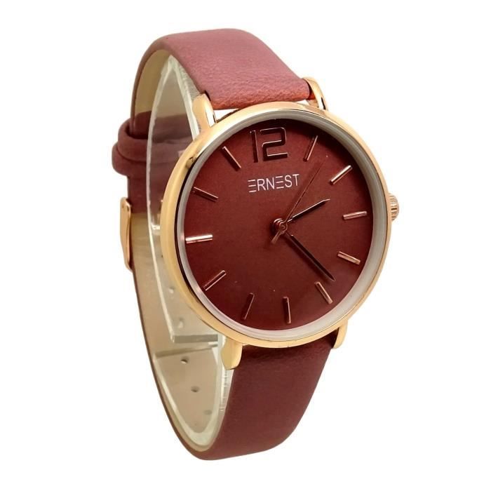 Montre deals femme bordeau