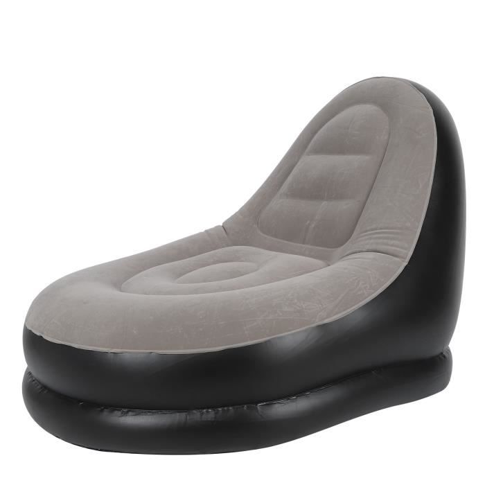 Canapé flocage PVC moderne fauteuil inclinable pliant gonflable avec repose-pieds pour salon balcon jardin