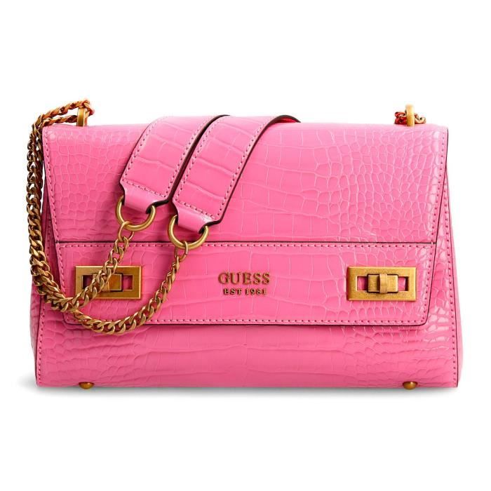 Sac Bandoulière GUESS Cerelia Flap Shoulder Bag - Couleur Orchidée, Neuf Avec étiquettes