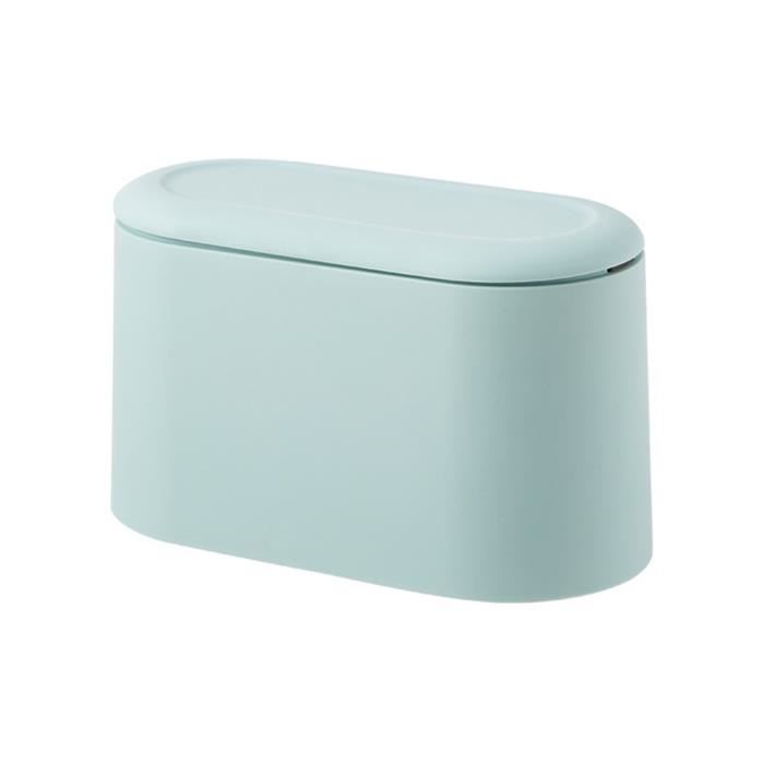 Mini Poubelle De Bureau Avec Couvercle - Corbeille Verte Pigeon, 14,5 Cm, Parfaite Pour Le Rangement Sur Table