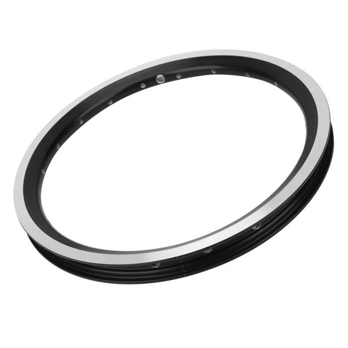 Paire De Jantes Vélo 20 Pouces Double Couche Aluminium 12G 48 Rayons - Noir - Pour Frein à Disque