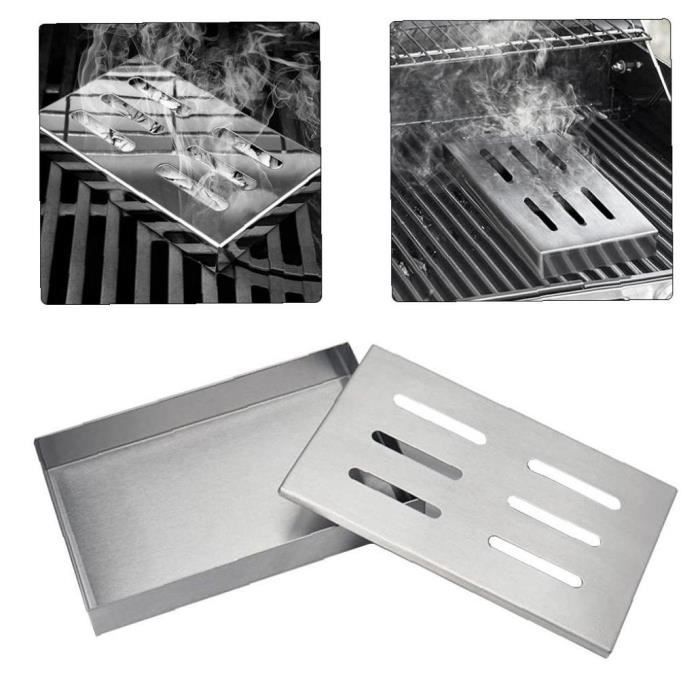 Boîte à fumée BBQ Boîte Smoker Boîte en acier inoxydable BBQ Chips — free download
