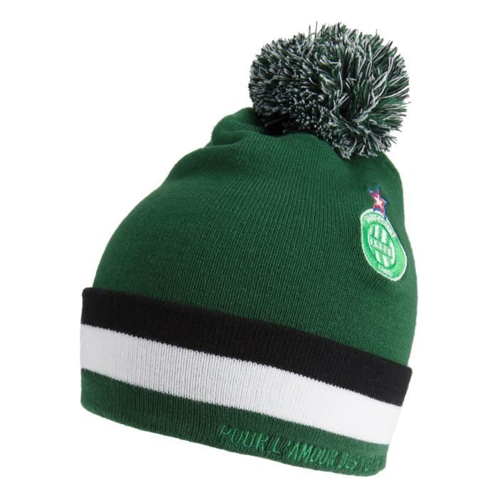 Bonnet ponpon ASSE 2017 2018 vert noir blanc TU Cdiscount