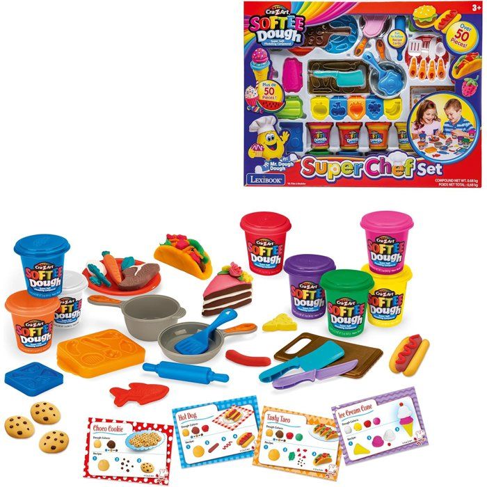 Kit De Pâte À Modeler LEXIBOOK – Douce Et Malléable Super Chef Avec 20+ Accessoires