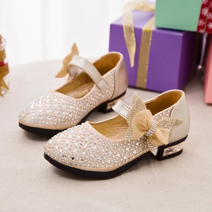 Zhhuawy Filles Ballerines Chaussures de Princesse étudiants Marche Simple Léger Confortable