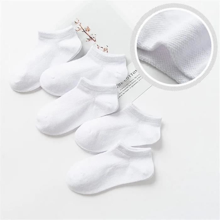 Lot De 8 Paires Chaussettes Sport Pour Enfant – Coton Respirant, Maintien De La Voûte Plantaire, Tailles 31-38