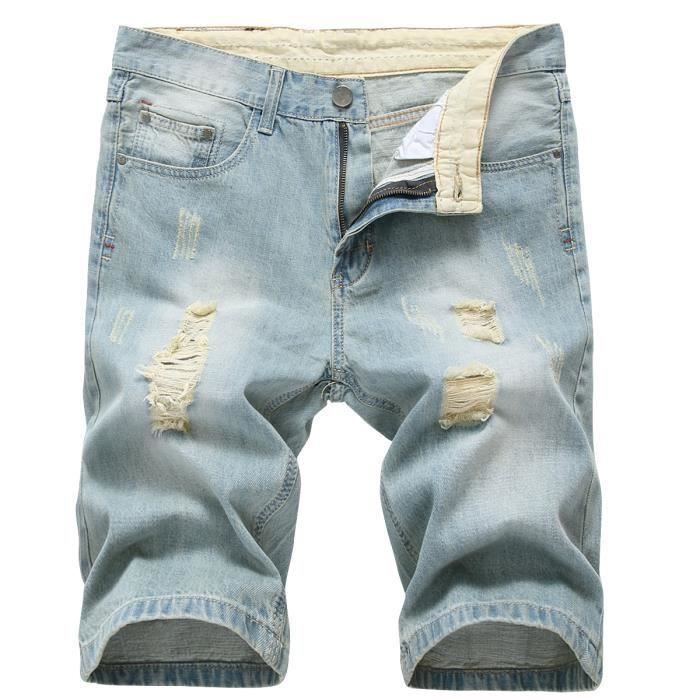 Short jeans deals troué homme