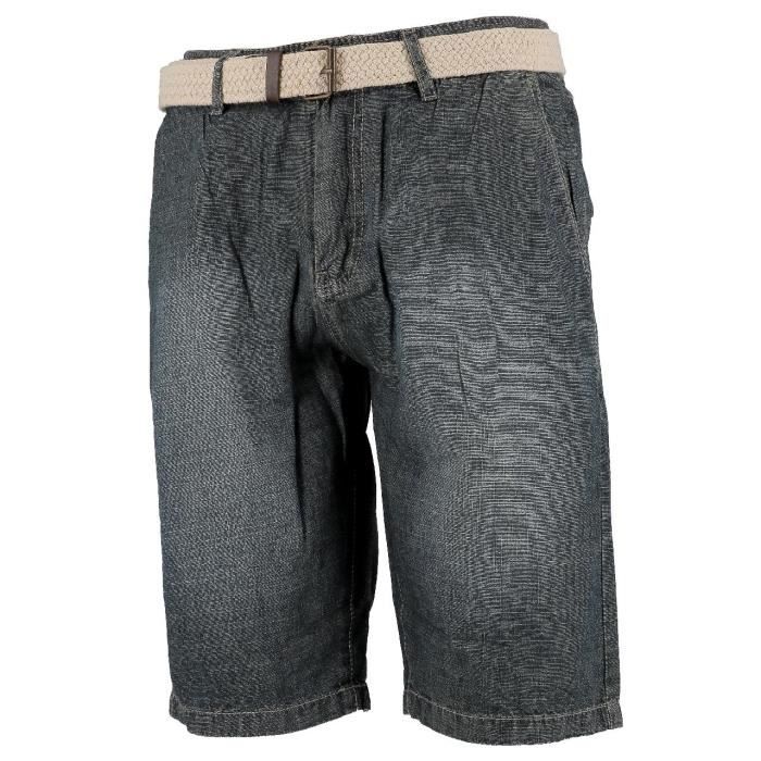 Bermuda en jean court pour homme Culture Sud Bleu marine bleu