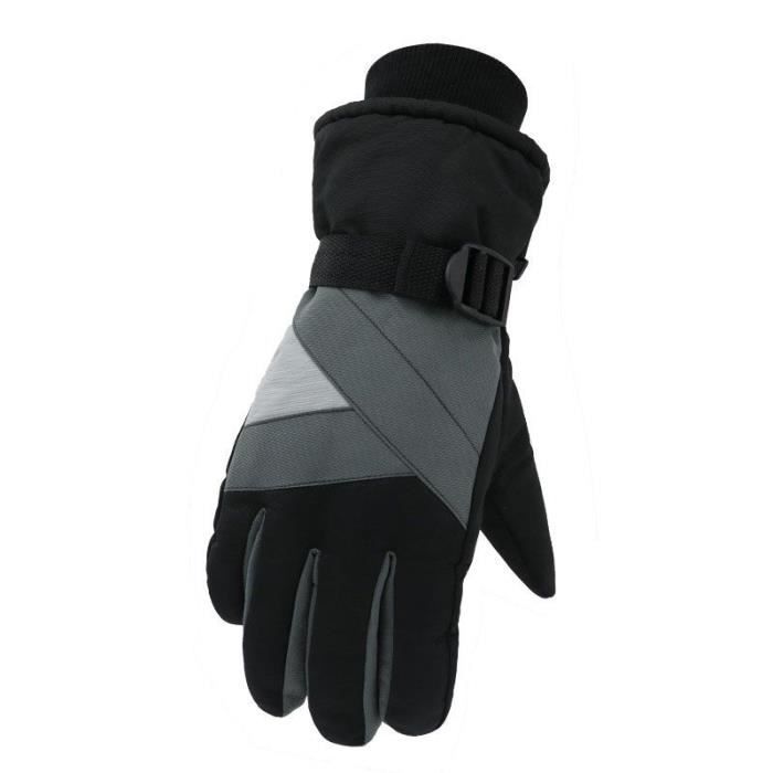 Homme Noir Hiver Gants thermiques Palm Grip Chaud Ski Chaleur Garde Isolation 