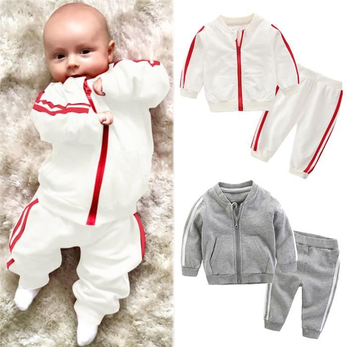Bébé enfants fille cœur Survêtement Ensemble Sweat-shirt Pullover Top Pantalon Tenues