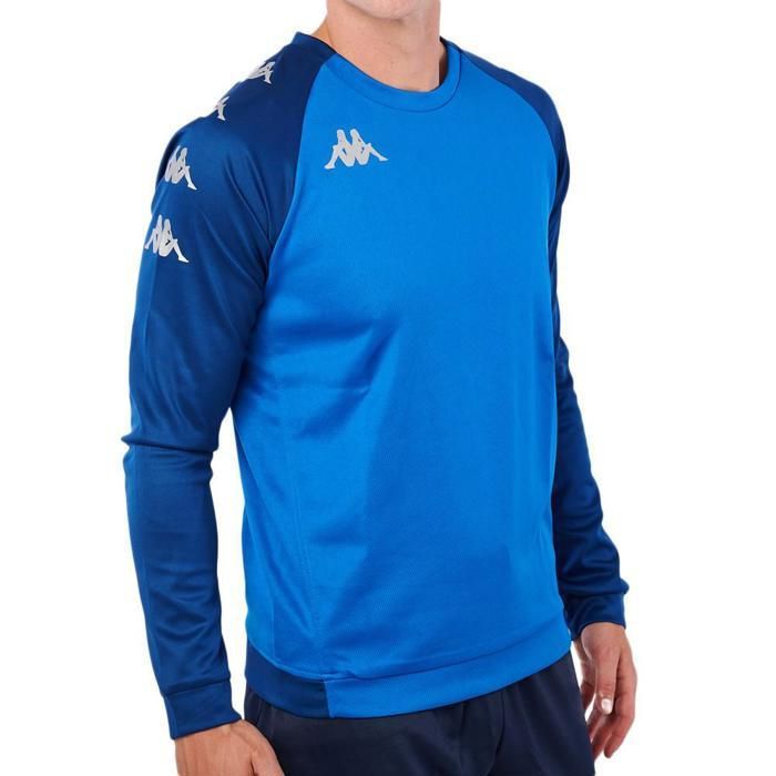 Sweat dentraînement - KAPPA - Parme - Bleu - Bandes Banda - 100% polyester