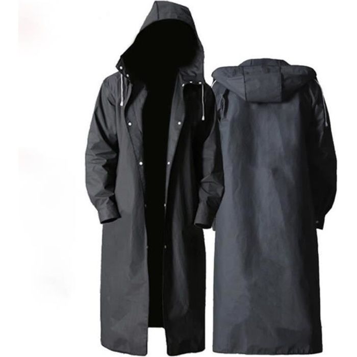 Trench Manteau de pluie Long imperm able capuche pour homme et