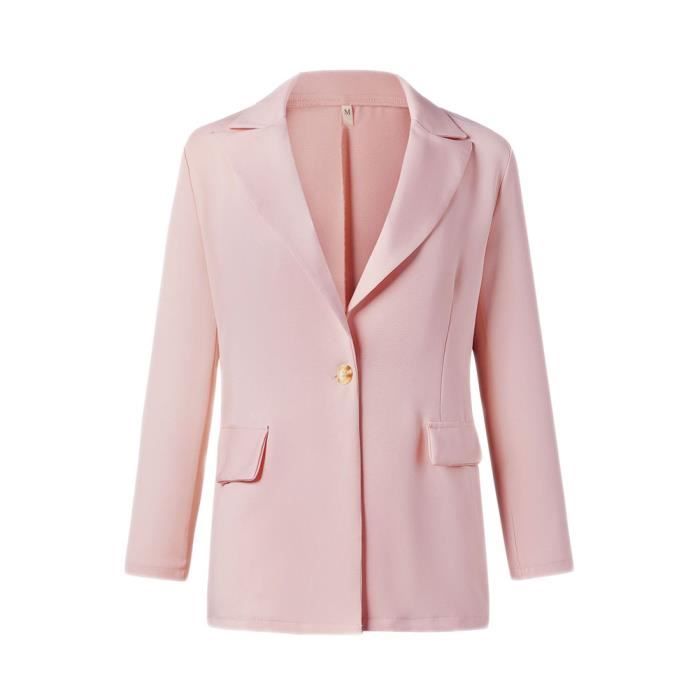 Blazer femme rose pastel clearance