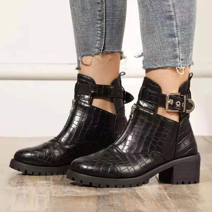 Bottes Plates à Paillettes Pour Fille – En Cuir, Fermeture éclair, Tailles 26 à 36, Pour Automne/printemps