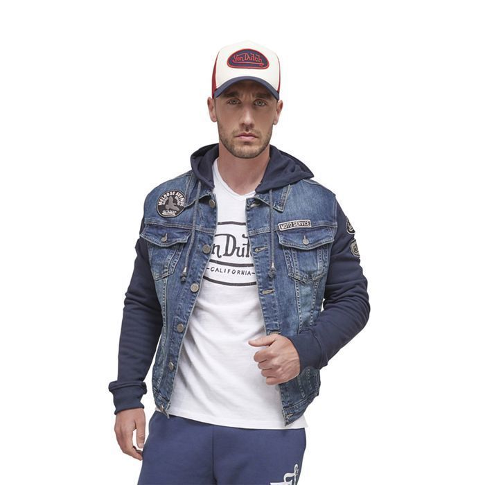 VONDUTCH Veste Jeans Bi mati re Dutch Used Homme Bleu Cdiscount