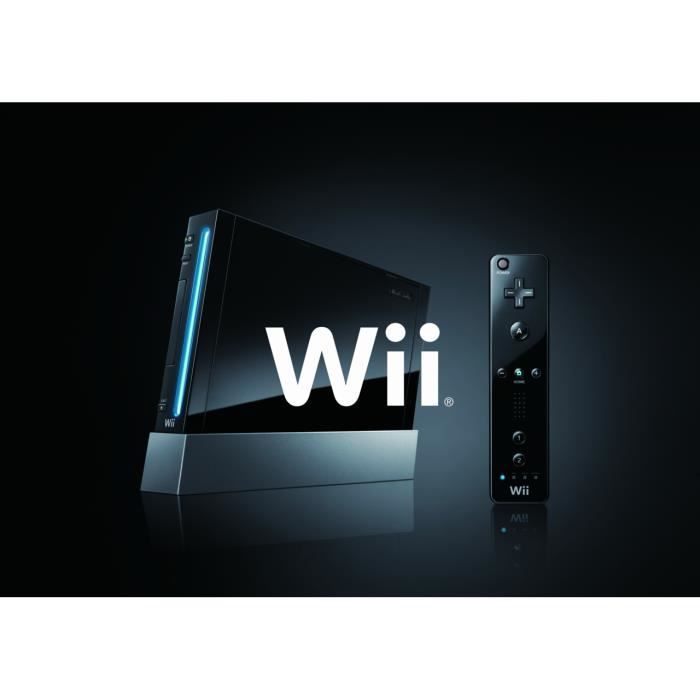 Console de jeu - Nintendo - Wii - Couleur noire - Connectivité sans fil - Alimentation secteur - Nintendo
