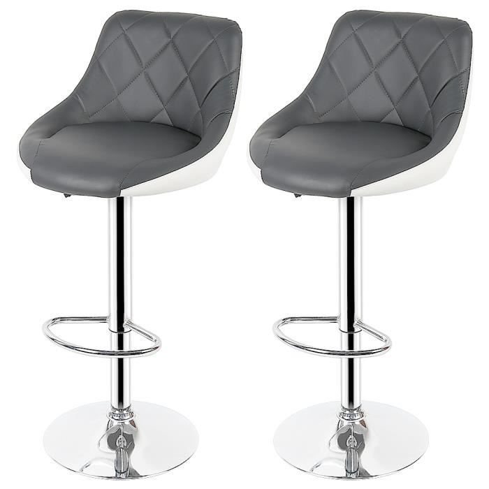 Tabourets de bar OHMG - Blanc cassé - Lot de 2 - Contemporain - Design - Intérieur