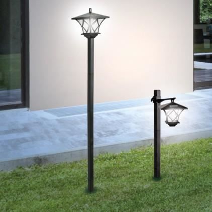 Lampadaire Solaire Led Blanches 2 Positions Plastique H 150 Cm Achat Vente Lampadaire Led Solaire Cdiscount