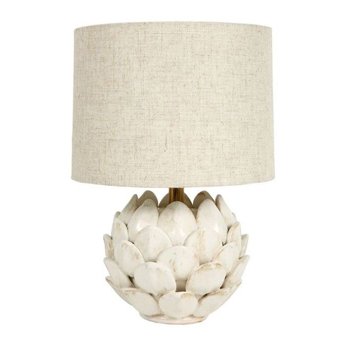 Lampe pétales céramique lin beige Lampe pétales céramique lin beige