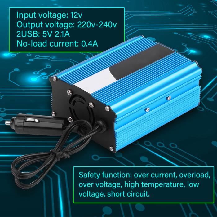 Convertisseur DC-DC 12V Vers 19V 10A 190W - Pour Alimenter Un PC Portable Dans La Voiture, Bateau, Camping-car