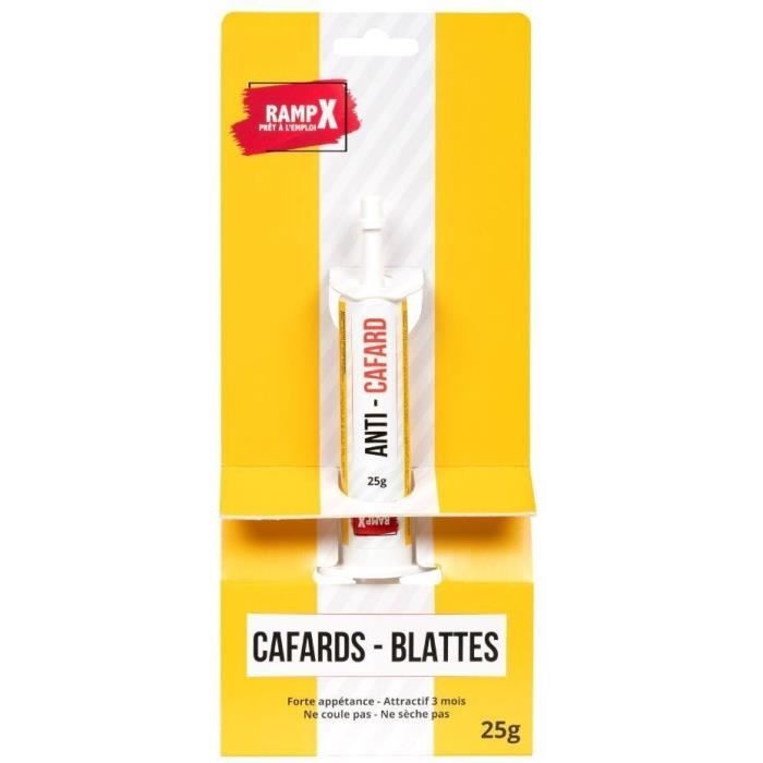 RAMPX - Gel Anti-Cafards Anti-Blattes - Effet choc & longue durée - Seringue professionnelle PAE 25g