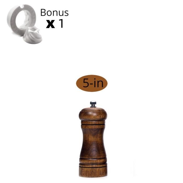2 Boîtes à Sel Et Poivre En Bambou Avec Couvercle Pivotant Et Cuillères - 9x9x7 Cm, 175 G, Rangement épices Naturel - 9