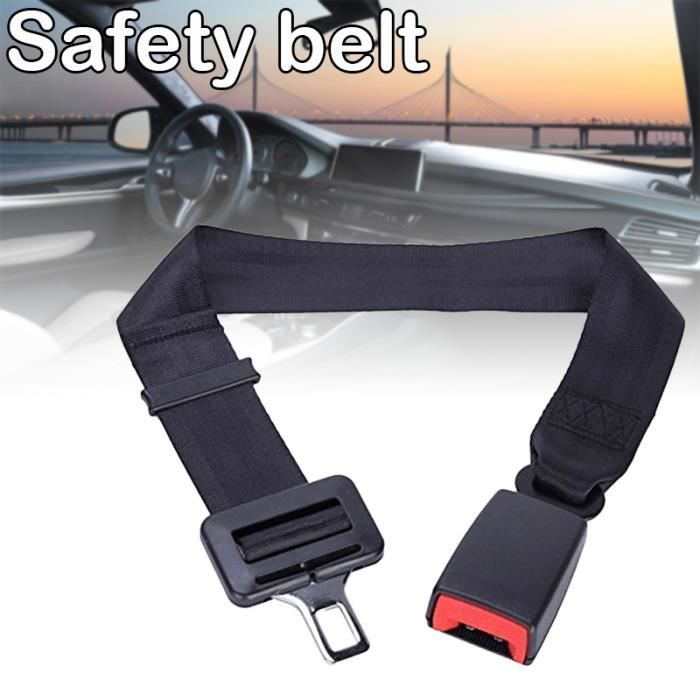 Ceinture d'extension de ceinture de sécurité noire, ceinture de sécurité universel, longueur réglable