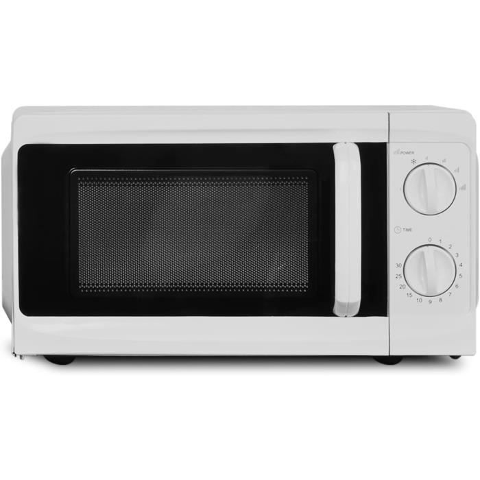 Micro-ondes Russell Hobbs 17L - 700W - 5 Niveaux Puissance + Décongélation - Blanc Design Compact