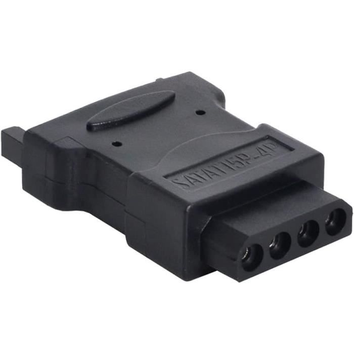 CY Câble D'Alimentation SATA Mâle 15 Broches Vers Molex 4 Broches IDE Disque Dur