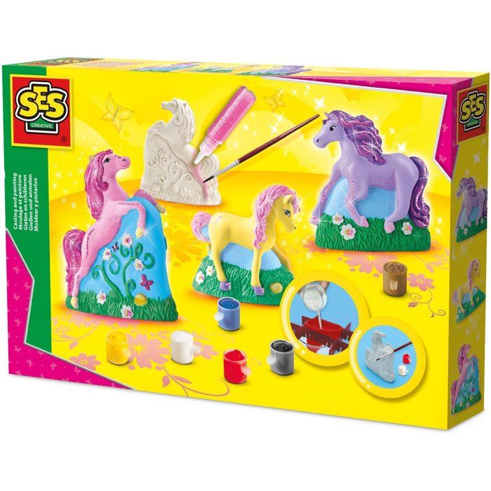 SES CREATIVE Moulage et peinture 3 chevaux À partir de Mixte Plâtre et peinture inclus