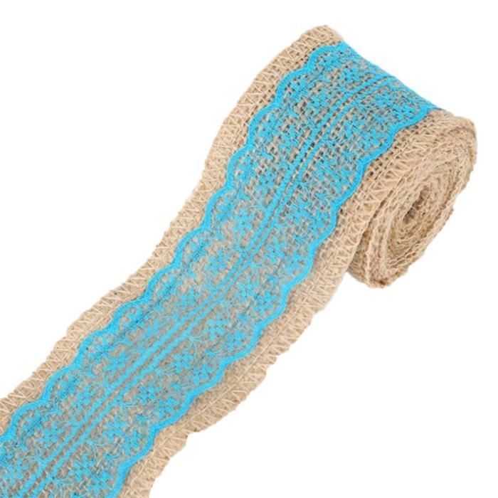 1 Rouleau De Ruban En Toile De Jute Naturel Pour Bouquet De Mariee Et Decoration De Mariage Bleu 6cm 2m Achat Vente Decoration De Voiture 1 Rouleau De Ruban En Toile Cdiscount
