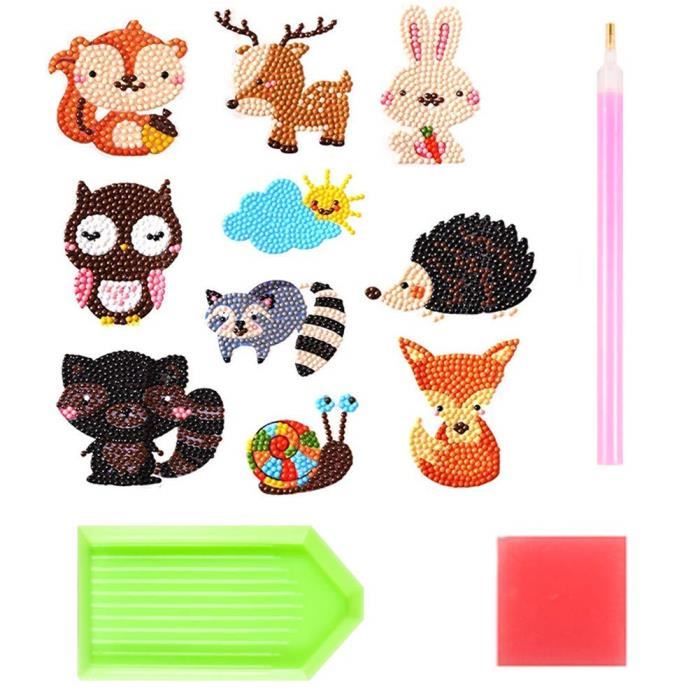 Kit De Peinture Diamant 5d Diy Pour Enfants Diamond Dotz Kits Peinture Par Numeros Puzzles Autocollant Renard Achat Vente Peinture Au Numero Kit De Peinture Diamant 5d Cdiscount