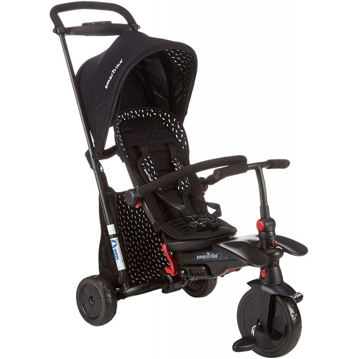 Tricycle evolutif pliable SmarTfold 600S SMARTRIKE Noir 3 roues Habillage rembourre amovible et lavable Cdiscount Jeux Jouets