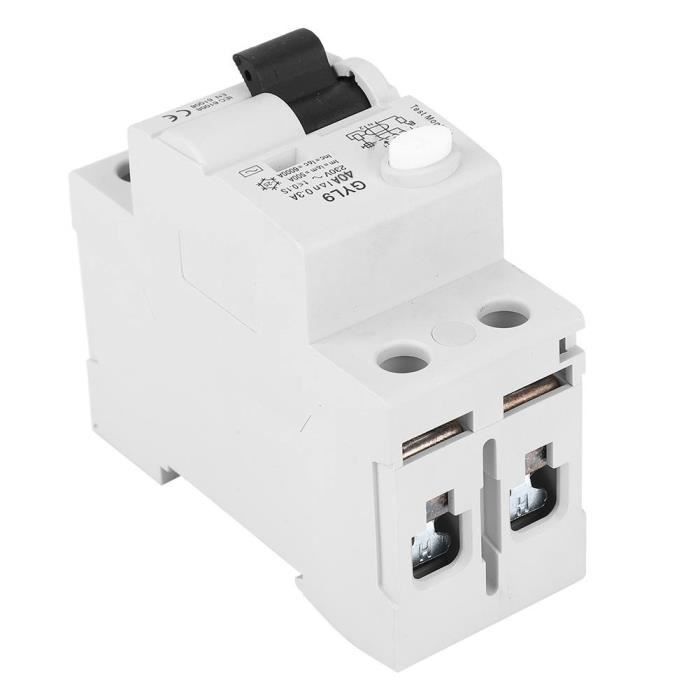 Disjoncteur GYL9 2P 230 V 50/60 Hz IP20, Protecteur Contre Les Fuites