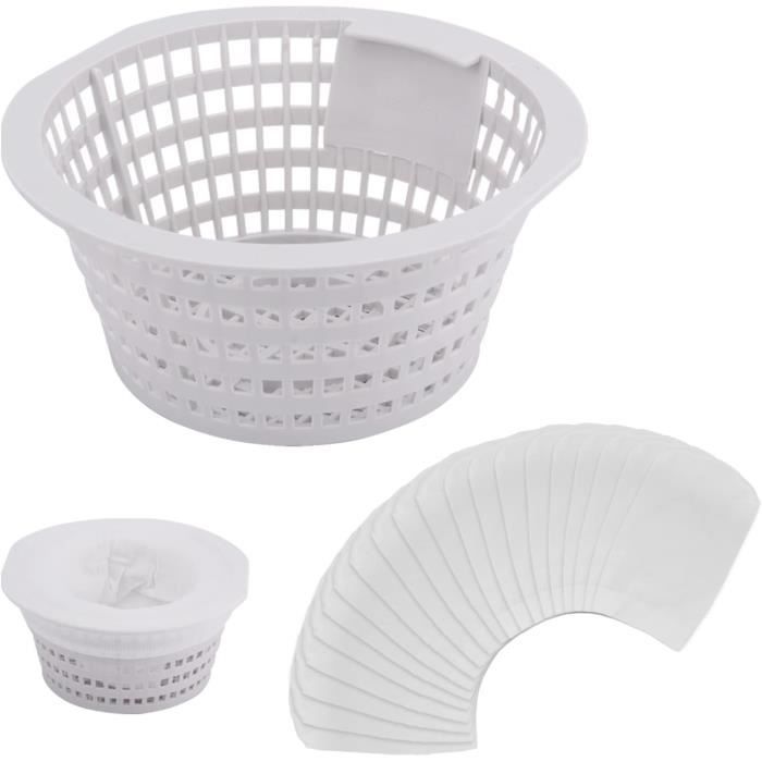 Kit Panier D'écumoire De Piscine Avec Coude à 90° - Pièces De Rechange 8928/8929 - Compatible Skimmer, Blanc - 1