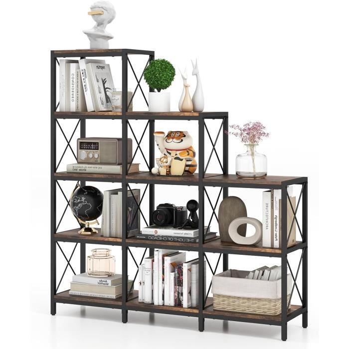 YVYKFZD Bibliothèque Rotative, Tour De Étagère Tournante En Bois, Étagère De Rangement D'angle à 360 °, Organisateur Bibliotheque étroite Sur Pied, Pour Petit Espace(White B,2 Tier H 66cm/25.9