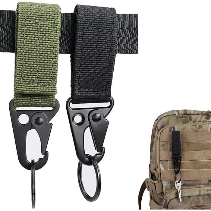 Mousqueton De Ceinture Tactique Misscase - Avec Porte-clés Et Velcro, Pour Sac à Dos, Camping, Randonnée - 2