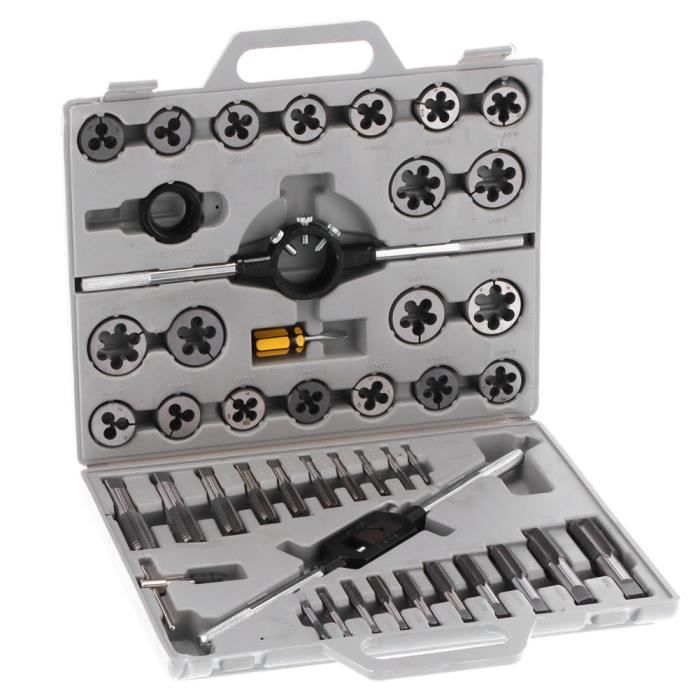 XUY Kit de filetage de tuyau à 3 matrices 62A Ensemble d'outils de