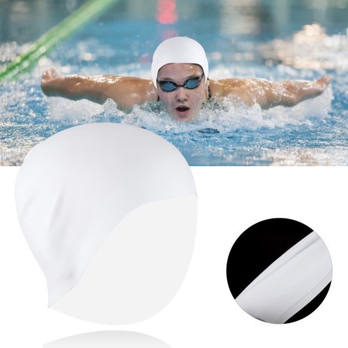 TMISHION bonnet de bain cheveux longs Bonnet de natation imperméable en  silicone unisexe durable solide haut chapeau de nageur - Cdiscount Sport