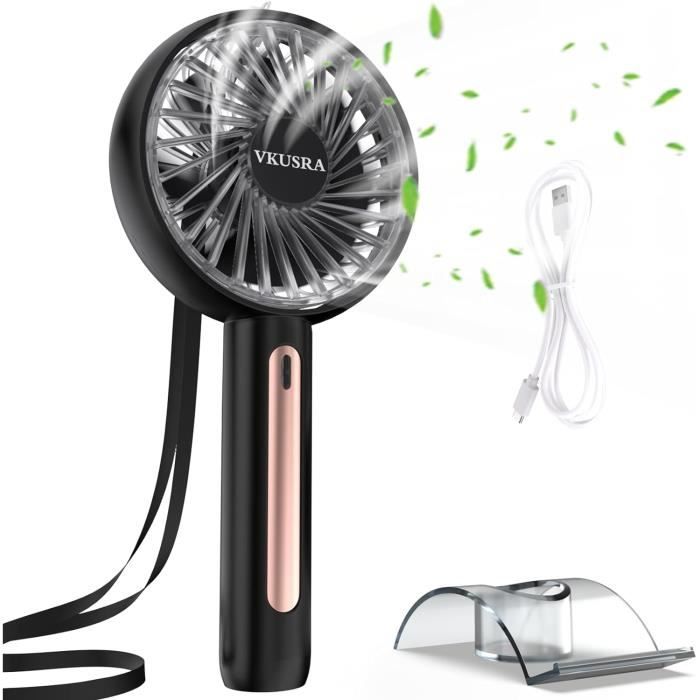 Ventilateur Brumisateur Portable USB Rechargeable - 4 Vitesses, Réservoir D'eau, Silencieux, Pour Bureau, Voyage, été