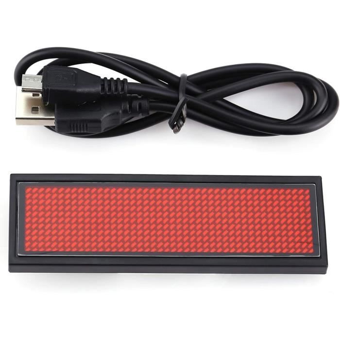 Panneau LED Flexible Pour Voiture - Contrôle Par Application Intelligente Bluetooth - Affichage De Message Défilement Personnalisable - Chargeur De Voiture Et Animation Programmable