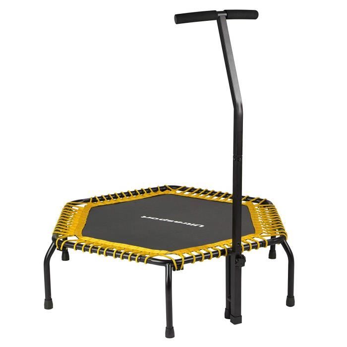 Ultrasport Trampoline intérieur de Fitness/Saut, poignée, en Jaune avec ...