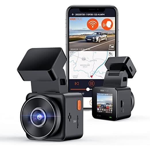 VANTRUE E1 Lite Wifi GPS Caméra Embarquée 1080P Mini Caméra de Voiture 160°avec HDR Commande Vocale