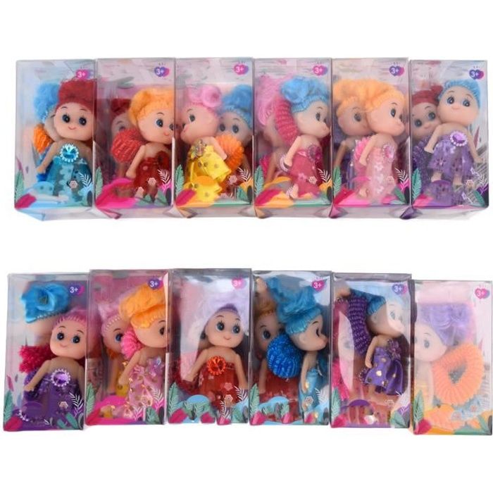 VGEBY poupée exquise 24pcs Mini Poupée Enfants Enfant Exquis Fille Unique  Poupée avec Anneau Décoratif Beaux Vêtements - Cdiscount Jeux - Jouets