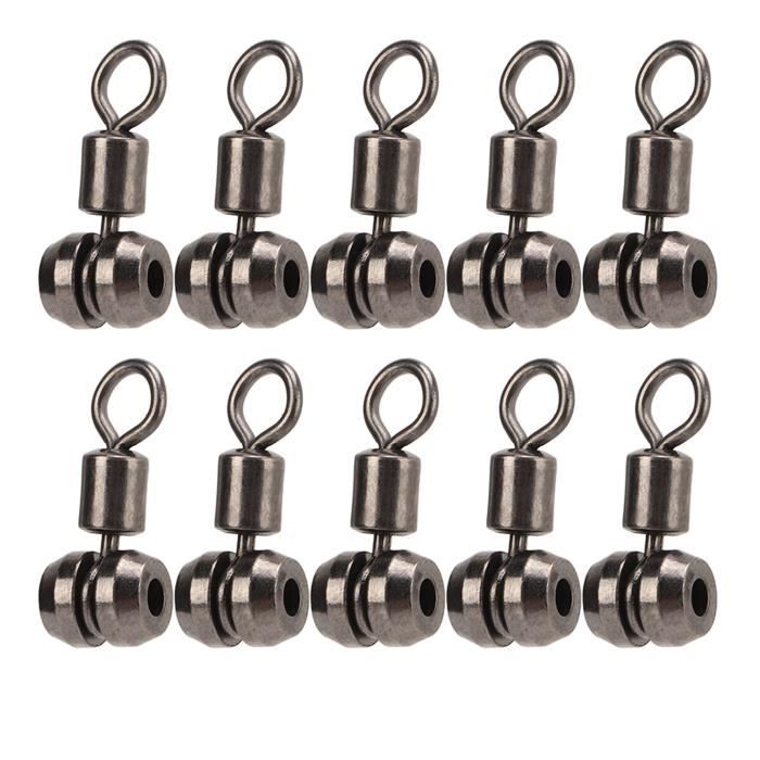 100 Émerillons De Pêche 3 Voies Avec Perles Lumineuses - 2 Tailles (17mm Et 13,5mm) - Acier Inoxydable Pour Lignes