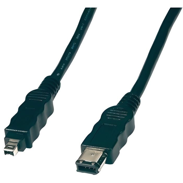 Câble Firewire IEEE 1394 4 broches vers 6 broches 1.80m